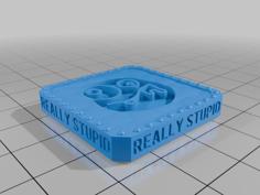 Really Stupid Blood Bowl Status Tile Token 3D Printer Model