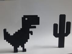 Dino Chrome Offline Game T-rex 3D Printer Model