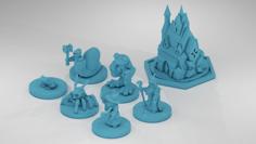 Alternative, 10mm Miniatures For Pocket-Tactics Wizzards Of The Crystal Forest 3D Printer Model