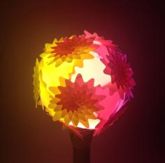 Icosahedron Puzzle Lamp Shade (I) Dahlia 3D Printer Model