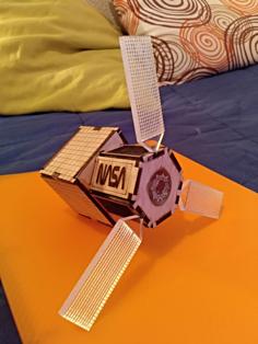 Laser Cut NASA Hexagonal Satellite