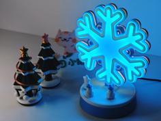 Christmas Snowflake Lamp 3D Printer Model