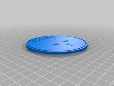 Claude Cat Coaster 3D Printer Model