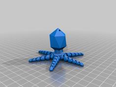 T4 Bacteriophage Articulated 3D Printer Model