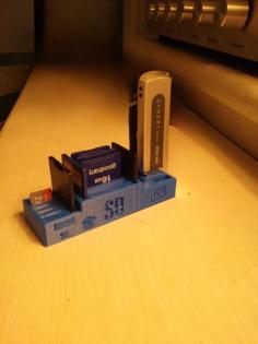 SD Card Holder + 3D Printer Model