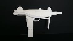 Mini-Uzi Submachine Gun With Shoulder Stock Opened. (Replica) 3D Printer Model