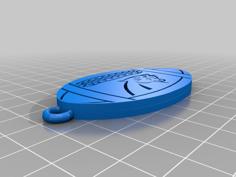 Carolina Panthers Football Keychain 3D Printer Model