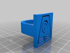 Earthbender Ring, Chopped Band 3D Printer Model