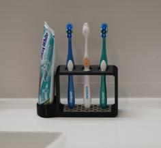 Toothbrush Holder V2 – For 2, 3 And 4 Brushes 3D Printer Model