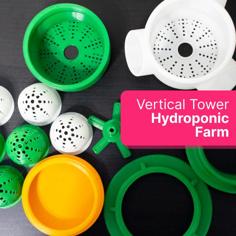 Vertical Modular Hydrpoponic Farm 3D Printer Model