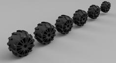 Gaslands Mud And Snow Wheels 3D Printer Model