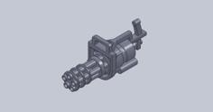 Gatling Gun 3D Printer Model