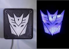 Decepticon Transformers LED Nightlight/Lamp 3D Printer Model