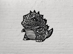 QQGodzilla_WallArt 3D Printer Model