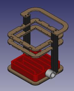 3D Printed & Lasercut Thermoforming Machine 3D Printer Model