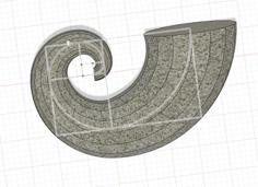 Golden Ratio Spiral 3D Printer Model