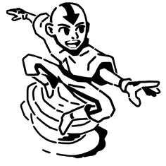 Avatar Aang Stencil 4 3D Printer Model