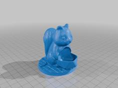 Cute Squirrel D20 Dice Guardian DnD TTRPG Dice Stand 3D Printer Model