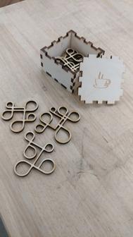 Laser Cut Abstract Drink Or Coffee Coasters With Storage Case