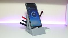 Phone Stand & Business Cards Holder 3D Printer Model