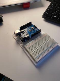 Arduino Uno And Breadboard Holder 3D Printer Model