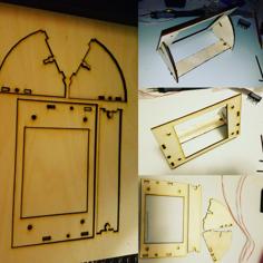 Laser Cut Another Stand For A Raspberry Pi 7″ Touchscreen.