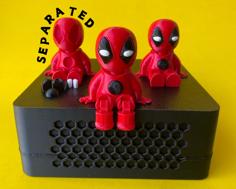 Articulated Baby Deadpool, Separated Parts 3D Printer Model