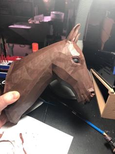 Horse Head Headphone Mount 3D Printer Model