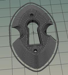 Escutcheon Keyhole Plate 21 3D Printer Model