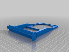 80mm Fan Holder For Slot Adapter 3D Printer Model