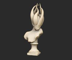 Tentacled Woman Bust Sculpture Cthulhu 3D Printer Model