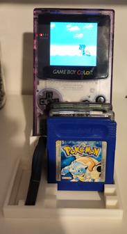 Game Boy Color Stand With Game Storage 3D Printer Model