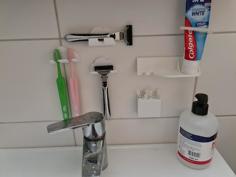 Toothbrush And Razor Holder 3D Printer Model