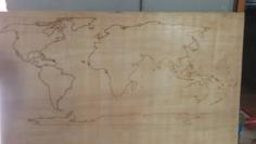 Laser Cut World Map Outline