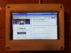 Raspberry PI 3 With 800×480 Touch Display Housing — RPI 3 Mit 800×480 Touch Display Gehäuse 3D Printer Model