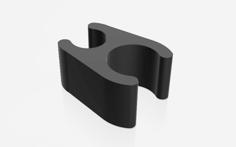 Parametric Cable Clip For Running A Pair Of Cables Together 3D Printer Model