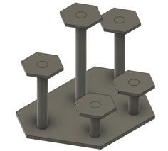 Collection Figure Display Stand || Figurine Display Stand || Hex Style Figure Stand 3D Printer Model