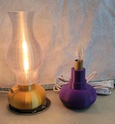 Small Electric Lamp, Reminiscent Of An Old Oil Lamp 3D Printer Model