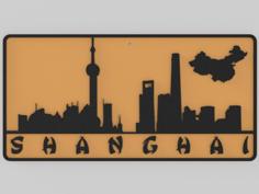 Wall Plate Skyline – Shanghai 3D Printer Model