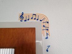 Music Door Decoration 3D Printer Model