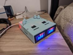 Portable Lab Power Supply 2-channel Type-C Quick Charge QC/AFC/PD Input 3D Printer Model