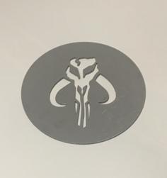 Mandalorian Icon Stencil 3D Printer Model