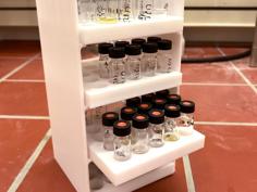 Vial Rack And Shelf – GC LC Vials 3D Printer Model