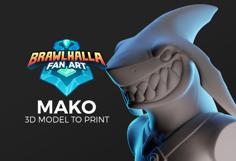 Mako Statue Brawlhalla 3D Printer Model