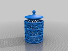 Celtic Knot Storage Cylinder – With Simple Lid – Some Stackable 3D Printer Model