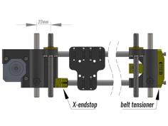 Smooth X-axis For Prusa I3 With Leadscrews 3D Printer Model