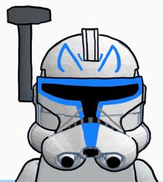 Captain Rex Lego Helmet 3D Printer Model