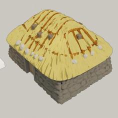 Taigh-dubh / Teach Dubh / Black House Of The Scottish Highlands Scaled For 28mm Tabletop 3D Printer Model