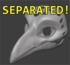 Raven Fursuit Base (separated + Eye Blanks) 3D Printer Model