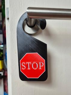 Door Hanger – STOP – 3 Colors 3D Printer Model